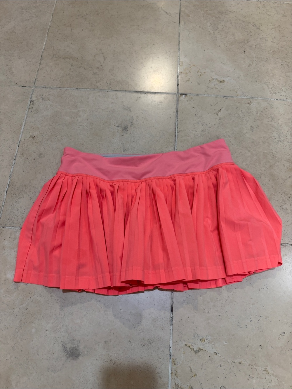 lululemon athletica Coral Pink Pleated Skater Skirt